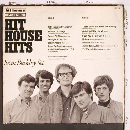 Buckley Set,Sean: Hit House Hits, m-/vg-, hit house(249 980), D, 1968 - LP - V709 - 30,00 Euro