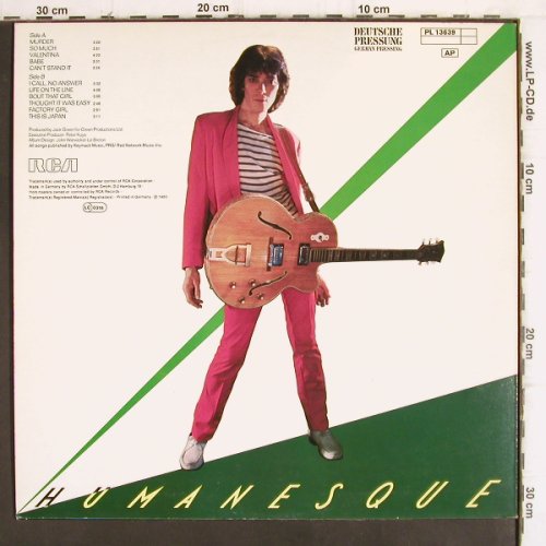 Green,Jack: Humanesque, RCA(PL 13639), D, 1980 - LP - V744 - 5,00 Euro