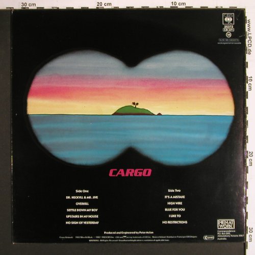 Men At Work: Cargo, CBS (CBS 25372), NL, 1983 Typ: LP Best.-Nr.: V7466 Preis: 6,00 Euro.