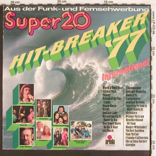 V.A.Hit-Breaker'77 - International: Boney M...Manfred Mann's Earth Band, Ariola (28 555 XST), D, 1977 Typ: LP Best.-Nr.: V814 Preis: 4,00 Euro