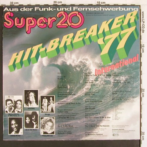 V.A.Hit-Breaker'77 - International: Boney M...Manfred Mann's Earth Band, Ariola (28 555 XST), D, 1977 Typ: LP Best.-Nr.: V814 Preis: 4,00 Euro
