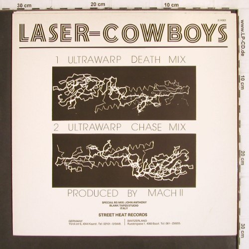 Laser Cowboys: Ultrawarp*2- Death/Chase Mix, Italoheat (ITH 001), D, 1984 Typ: 12" Best.-Nr.: V822 Preis: 5,00 Euro
