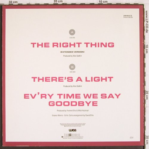 Simply Red: The Right Thing+2 (brown), WEA (248 460-0), D, 1987 Typ: 12" Best.-Nr.: V849 Preis: 4,00 Euro