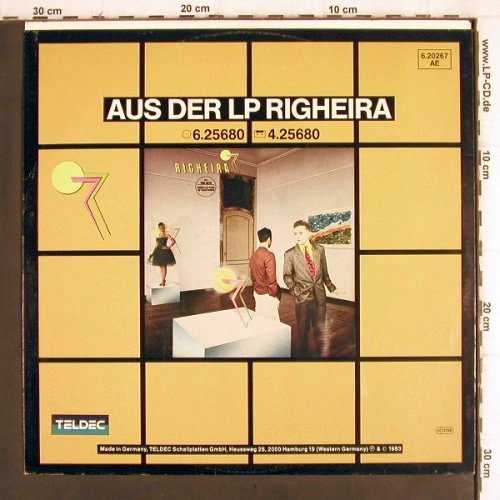 Righeira: No Tengo Dinero / Dinero Scratch, Teldec (6.20267 AE), D, 1983 Typ: 12" Best.-Nr.: V876 Preis: 5,00 Euro