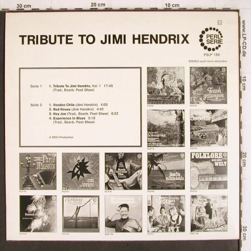 Hendrix,Jimi: Tribute To, Perl Serie(PSLP 190), D, 1971 - LP - V888 - 7,50 Euro