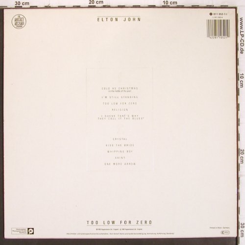 John,Elton: Too Low For Zero, Rocket(811 052-1), D, 1983 - LP - V944 - 6,00 Euro