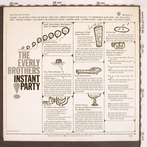 Everly Brothers: Instant Party,(1962) vg+/m-, WB(WB 26.052), D, Ri, 1977 - LP - X1439 - 3,00 Euro