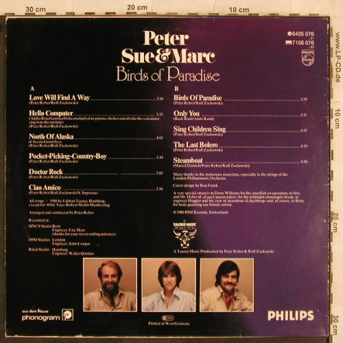 Peter,Sue & Marc: Birds Of Paradise, Philips(6435 076), D, 1980 - LP - X24 - 4,00 Euro