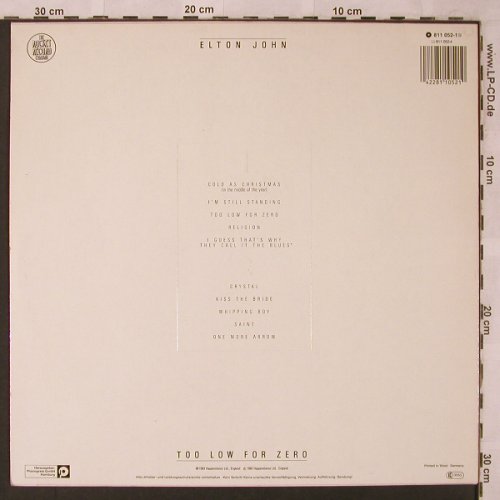 John,Elton: Too Low For Zero, Rocket(811 052-1), D, 1983 - LP - X2521 - 5,00 Euro
