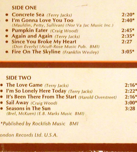Jacks,Terry: Seasons In The Sun, Bell(2308 092), D, 1974 - LP - X2540 - 3,00 Euro