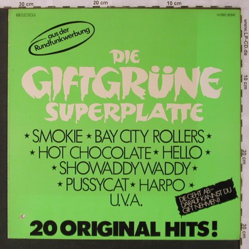 V.A.Die Giftgrüne Superplatte: Smokie...Glen Campbell, EMI(060-32 647), D, co, 1977 - LP - X2935 - 4,00 Euro