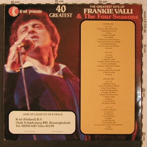 Valli,Frank & The Four Seasons: Same - 40 Original Songs, Foc, K-tel(TN 1281), NL, 1976 - 2LP - X2974 - 6,00 Euro