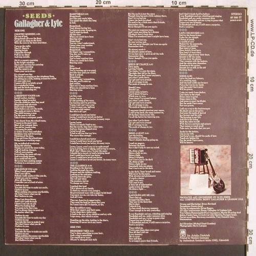 Gallagher and Lyle: Seeds, AM(87 580 IT), D, 1973 - LP - X3457 - 5,00 Euro