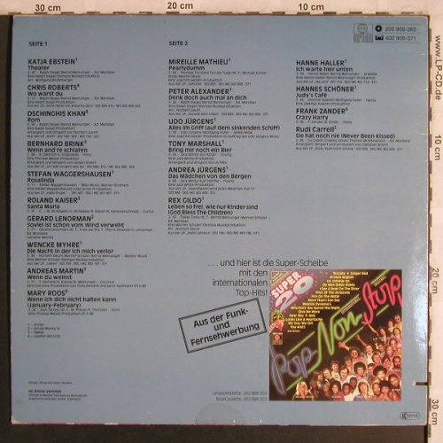 V.A.Super 20 - Die Neue Hitparade: Katja Ebstein...Rudi Carrell, Ariola(202 909-365), D, co, 1980 - LP - X4465 - 4,00 Euro