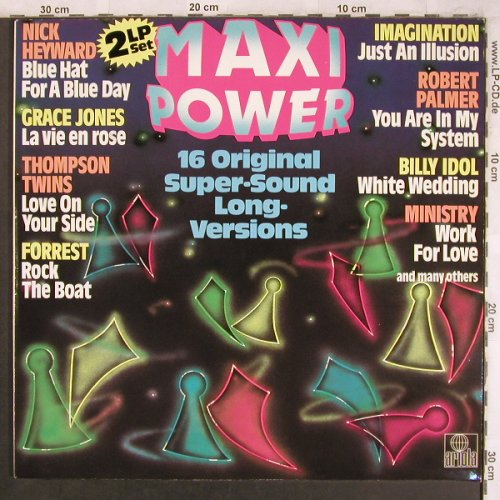 V.A.Maxi Power: 16 orign. Super-Sound Long Versions, Ariola(601 122-321), D, 1983 - 2LP - X4490 - 6,00 Euro