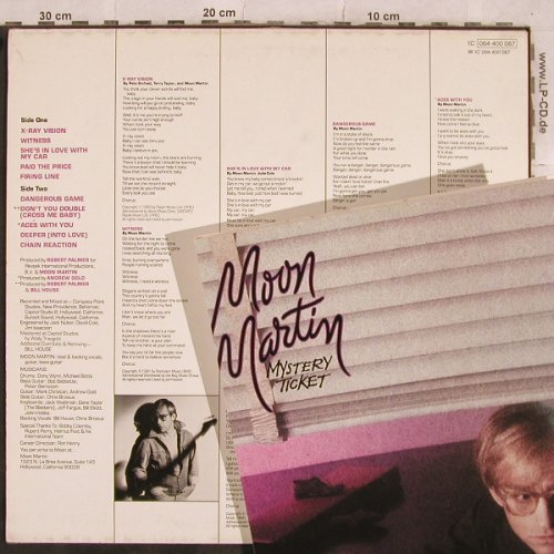 Moon Martin: Mystery Ticket, +Facts, Capitol(064-400 087), D, 1982 - LP - X457 - 5,00 Euro