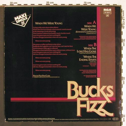 Bucks Fizz: When We Were Young exClub +2, RCA(PC 68071), D, 1983 - 12inch - X4591 - 4,00 Euro