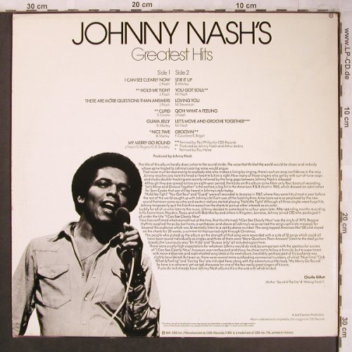 Nash,Johnny: Greatest Hits, m-/vg+, CBS(CBS 69 096), NL, 1974 - LP - X4604 - 5,00 Euro