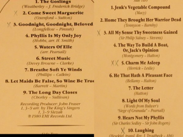 King's Singers: Victorian Collection, woc, Aves(INT 161.541), D, 1981 - LP - X4671 - 6,00 Euro