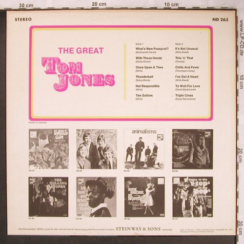 Jones,Tom: The Great, Decca Musik für Alle(ND 263), D,Ri, 1969 - LP - X4748 - 6,00 Euro