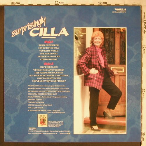 Cilla: Surprisigly, Towerbell Records(TOWLP 14), UK, 1985 - LP - X4766 - 5,50 Euro
