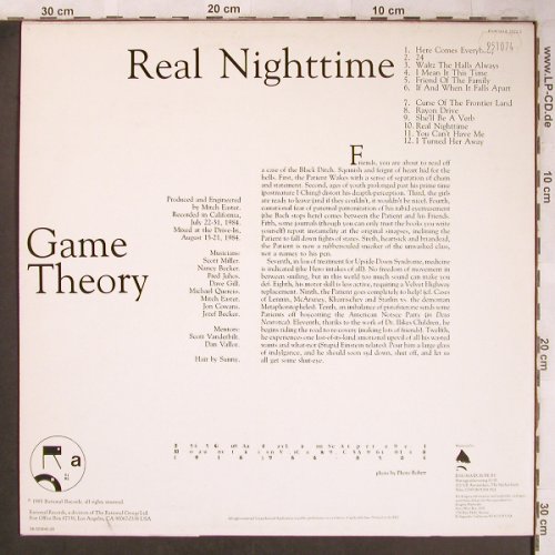 Game Theory: Real Nighttime, Enigma(2022-1), NL, 1985 - LP - X4892 - 6,00 Euro