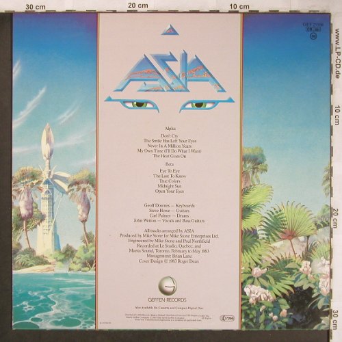 Asia: Alpha, Geffen(GEF 25508), NL, 1983 - LP - X4922 - 5,00 Euro