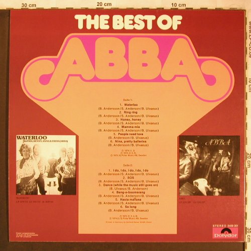 Abba: The Best Of, Polydor(2459 301), D,  - LP - X4996 - 6,00 Euro