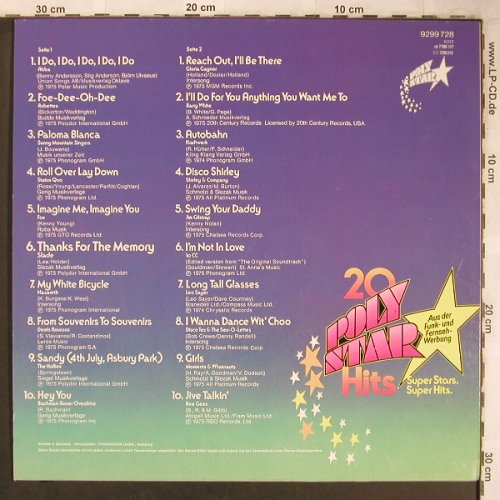 V.A.20 Poly Star Hits: Abba...Bee Gees, Polystar(9299 728), D, 1975 - LP - X5018 - 4,00 Euro