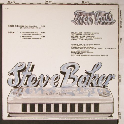Baker,Steve: Free Fall *2+1, m-/vg+, White Gold Dance (Gold 105), D, 1986 Typ: 12" Best.-Nr.: X5049 Preis: 4,00 Euro