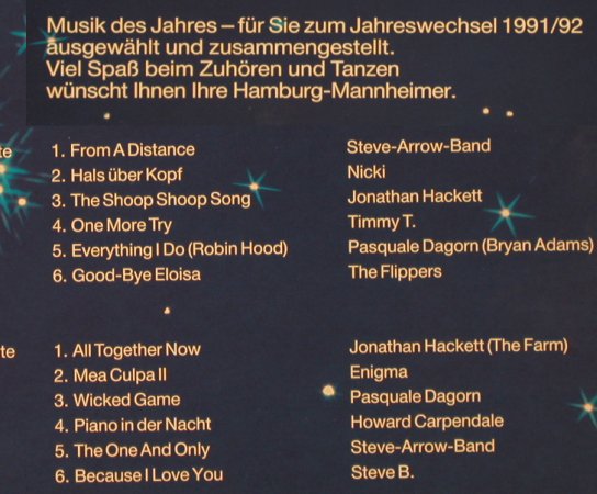 V.A.Hamburg-Mannheimer 1991/92: Steve-Arrow-Band...Stevie B., Multi Media(2.010), D, 1991 - LP - X5231 - 5,00 Euro