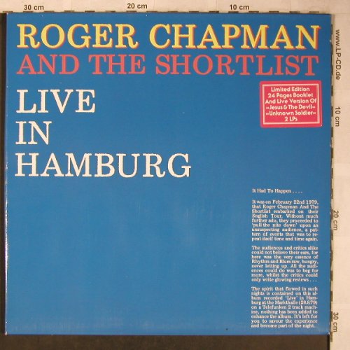 Chapman,Roger & the Shortlist: Live in Hamburg+Book mit 7"Flexi, LINE(6.28545), D,Lim.Ed., 1979 - 2LP - X5442 - 12,50 Euro