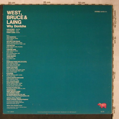 West,Bruce & Laing: Why Dontcha, m-/vg+, RSO(2479 111), D, Ri, 1972 - LP - X5619 - 9,00 Euro