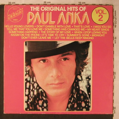 Anka,Paul: The Original Hits Of, Vol.2, Embassy (EMB 31111), NL, m-/vg+, 1975 Typ: LP Best.-Nr.: X5669 Preis: 5,00 Euro