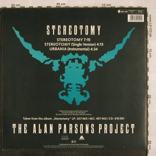 Parsons Project,Alan: Stereotomy*2 / Urbania (Instr.), Arista(602 140-213), D, 1986 - 12inch - X571 - 4,00 Euro