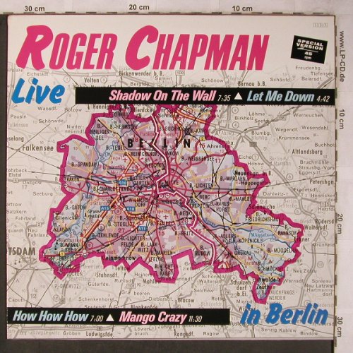 Chapman,Roger: Shadow On The Wall +3,Live Berlin, RCA(PT 40082 AF), D, 1985 - 12inch - X5732 - 7,50 Euro