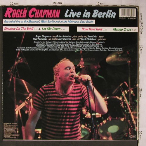 Chapman,Roger: Shadow On The Wall +3,Live Berlin, RCA(PT 40082 AF), D, 1985 - 12inch - X5732 - 7,50 Euro