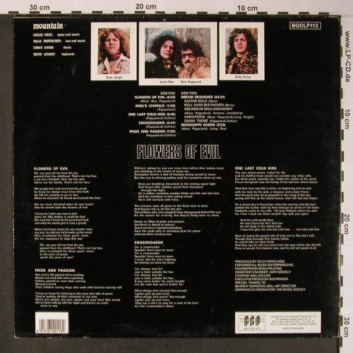 Mountain: Flowers Of Evil, Ri, BGO (BGOLP113), UK Typ: LP Best.-Nr.: X5946 Preis: 12,50 Euro