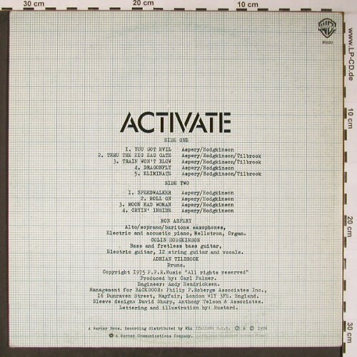 Backdoor: Activate, WEA (WB 56243), UK, 1976 Typ: LP Best.-Nr.: X5968 Preis: 17,50 Euro