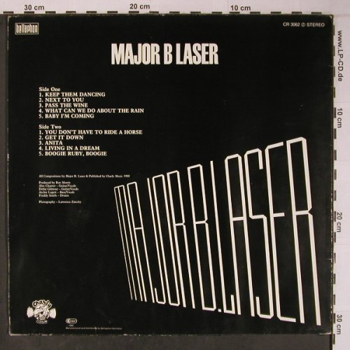 Major B. Laser: Same, m-/vg+, cover~~, Bellaphon(CR 3062), D, 1980 - LP - X6377 - 7,50 Euro