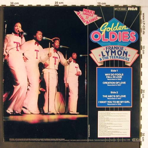 Lymon,Frankie & Teenagers: Golden Oldies, Why do fools...,4Tr., RCA,Musterplatte (PC 60049), D, 1983 Typ: 12" Best.-Nr.: X6380 Preis: 5,00 Euro