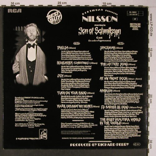 Nilsson,Harry: Son Of Schmilsson, Musterplatte, RCA like new (CL 13812), D, Ri Typ: LP Best.-Nr.: X6456 Preis: 7,50 Euro