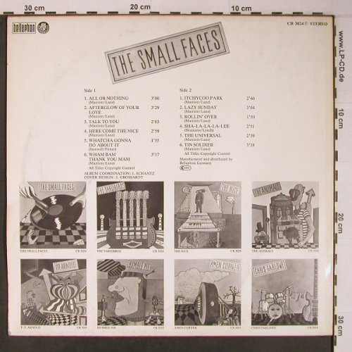 Small Faces: Same, Bellaphon/Charly (CR 3024), D, Ri Typ: LP Best.-Nr.: X6488 Preis: 9,00 Euro