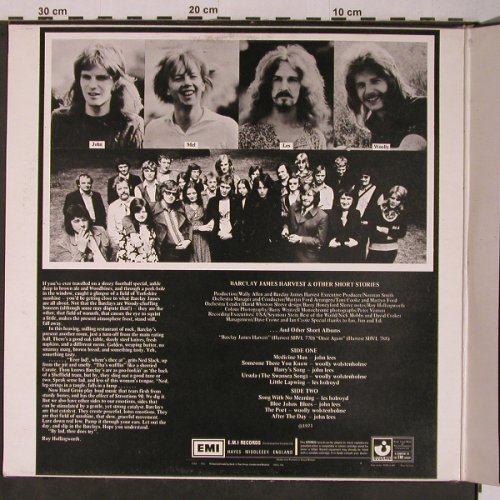 Barclay James Harvest: And Other Short Stories, Foc, Harvest (SHVL 794), UK,m-/vg+, 1971 Typ: LP Best.-Nr.: X6712 Preis: 40,00 Euro