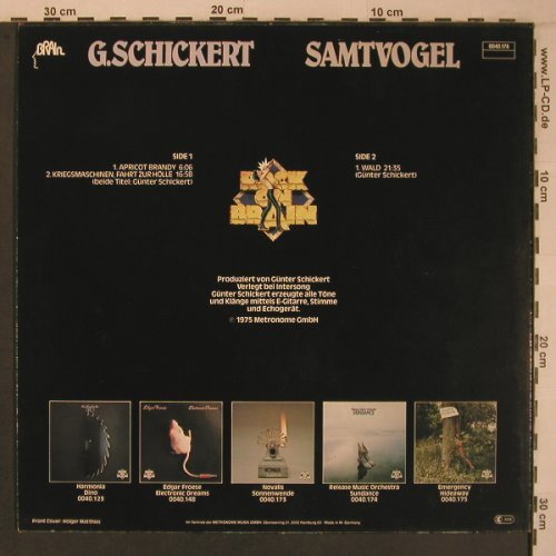 Schickert,Günter: Samtvogel (1975), Brain(0040.176), D, Ri, 1979 - LP - X6920 - 80,00 Euro