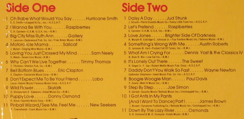 V.A.Bright Side of Music: 22 original Hits, orginal Stars, K-tel (TU230), US,vg+/m-, 1973 Typ: LP Best.-Nr.: X7069 Preis: 7,50 Euro