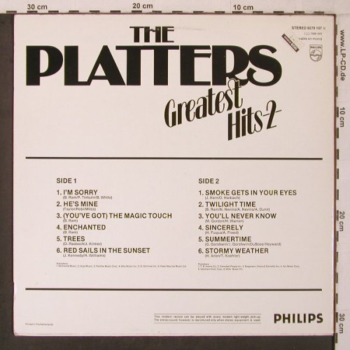 Platters: Greatest Hits Vol.2, Philips (9279 107), NL Typ: LP Best.-Nr.: X7096 Preis: 5,00 Euro
