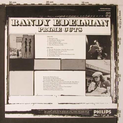 Edelman,Randy: Prime Cuts, m-/vg+, Philips(6370 220), NL, 1974 - LP - X7134 - 7,50 Euro