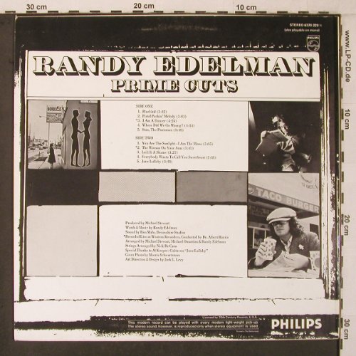 Edelman,Randy: Prime Cuts, m-/vg+, Philips(6370 220), NL, 1974 - LP - X7134 - 6,00 Euro