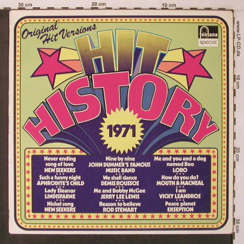 V.A.Hit History 1967: Lindisfarne...Vicky Leandros, Fontana sp (6424 047), D, Ri Typ: LP Best.-Nr.: X7140 Preis: 5,00 Euro